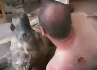 Hound gets to have some doggy style sex here