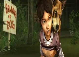 Walking Dead's Clementine fucking a beast - 猪兽交色情内容 